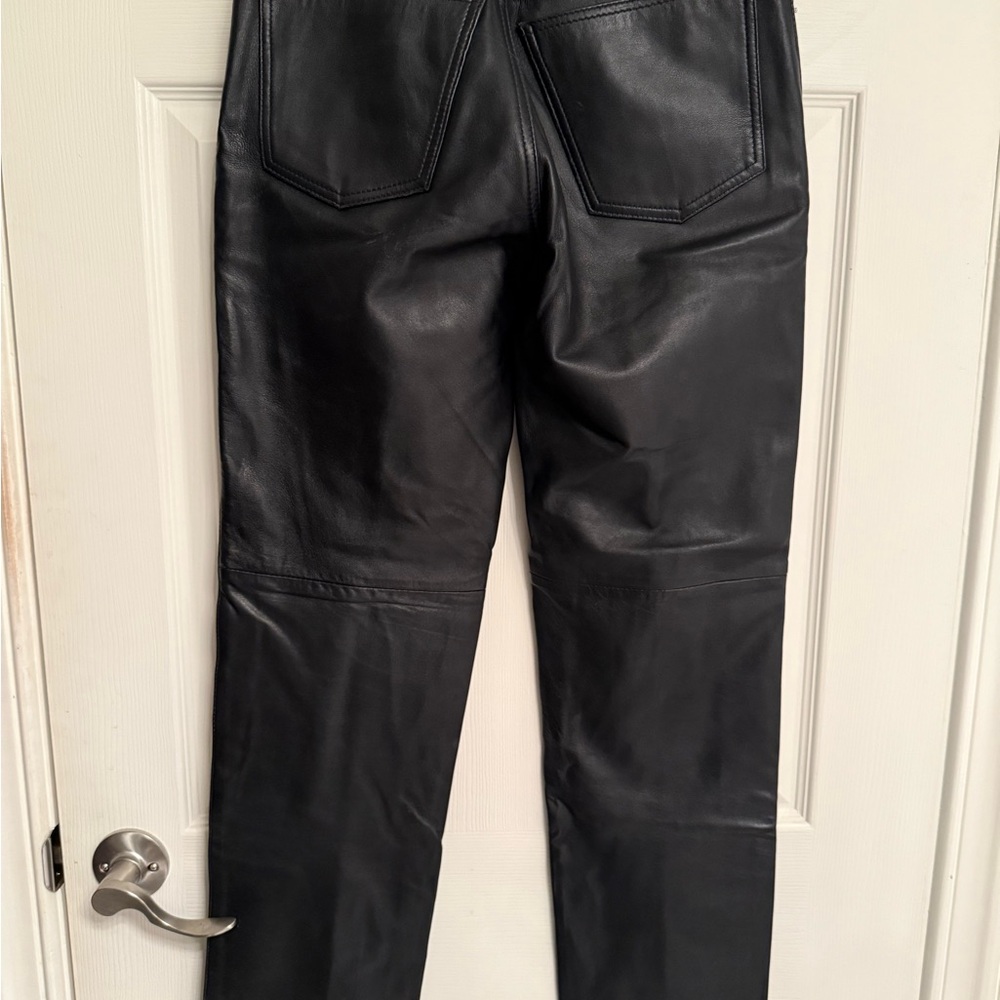 GAP Black Leather Trousers